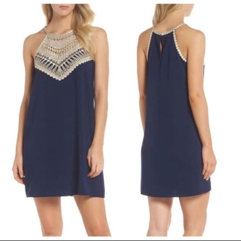 Navy Lilly Pulitzer Sleeveless Shift Dress